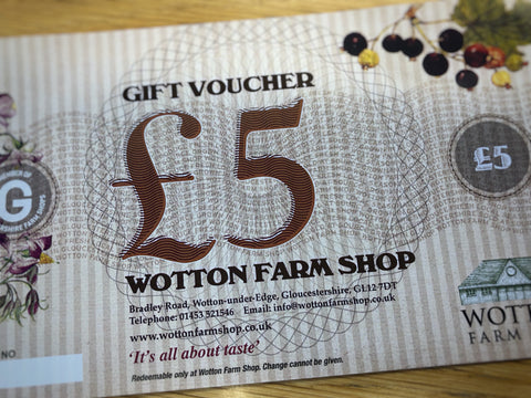 Wotton farm shop Gift vouchers